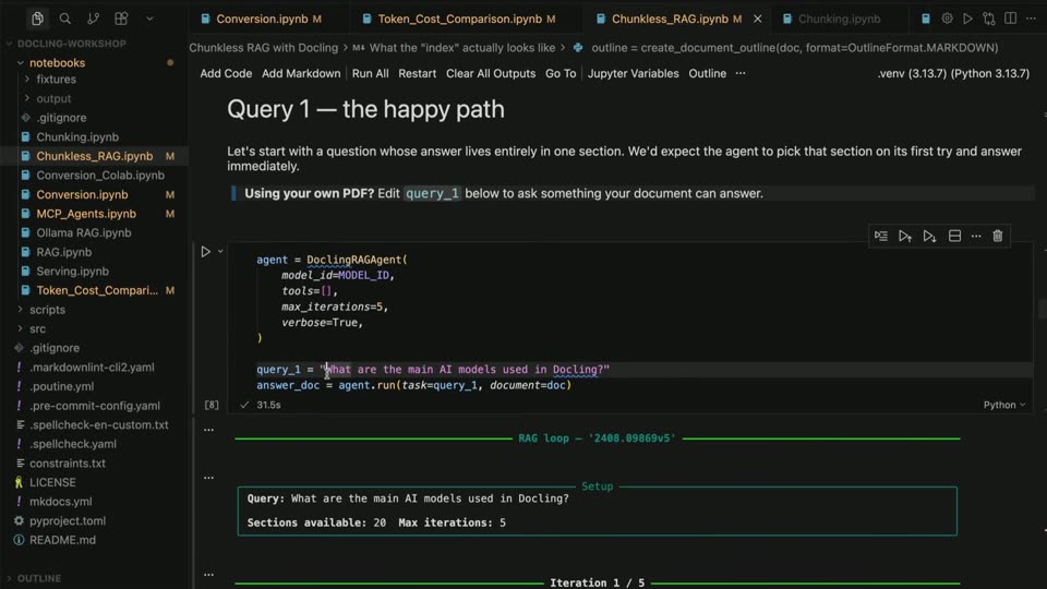 DoclingRAGAgent运行Query 1问答
