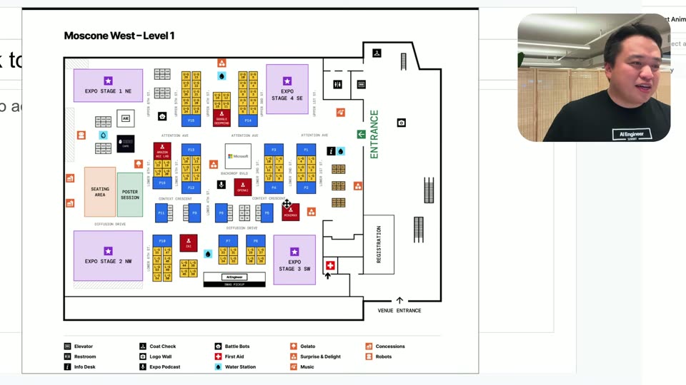 Moscone West一层展区平面图