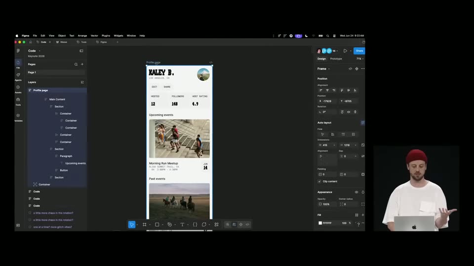 Figma中活动资料页图层结构