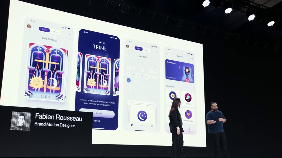 TRINE 塔罗 App 多屏界面展示