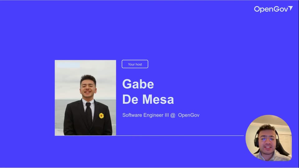 讲者介绍：OpenGov 工程师 Gabe De Mesa