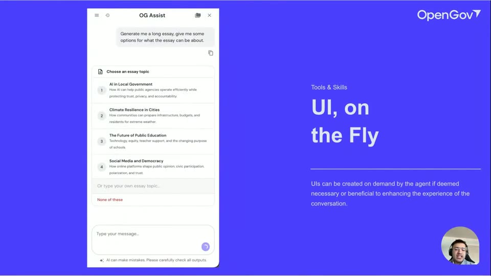 OG Assist 动态生成选题列表 UI