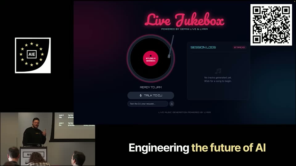 Live Jukebox 唱片机与会话日志界面