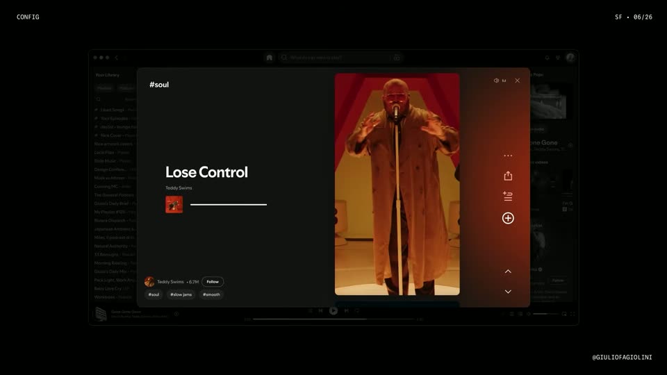 #soul页播放Lose Control现场视频