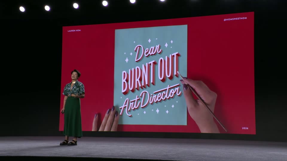 手写字设计「Dear Burnt Out Art Director」