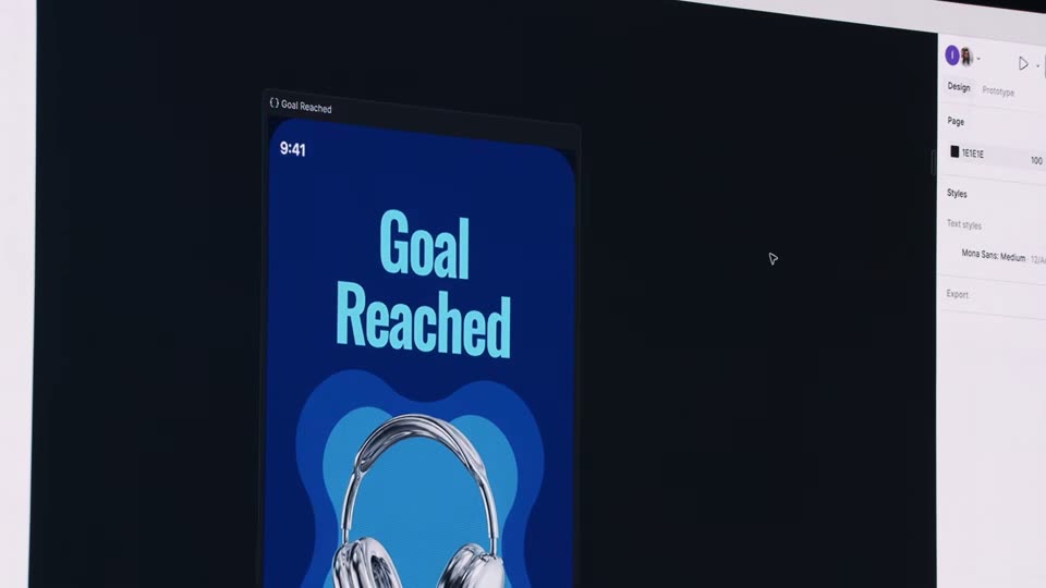 放大预览 Goal Reached 耳机页面