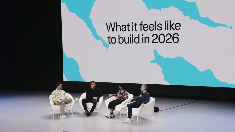 大屏标题:What it feels like to build in 2026