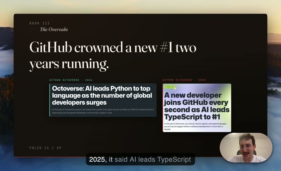 GitHub 两年榜首更迭的新闻截图