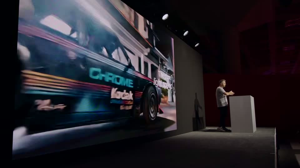 赛车Chrome Kodak广告渲染图