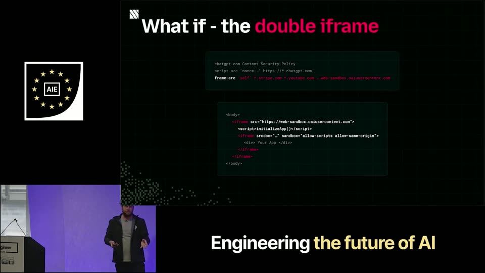 CSP frame-src 与双 iframe sandbox 配置