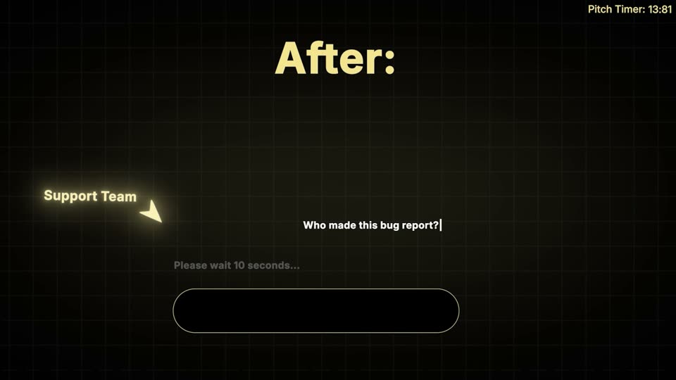 「After:」支持团队提问框与等待提示