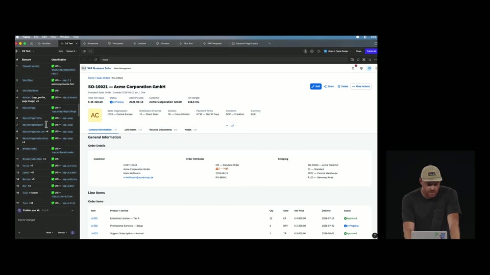 生成的 SAP Fiori 订单详情界面