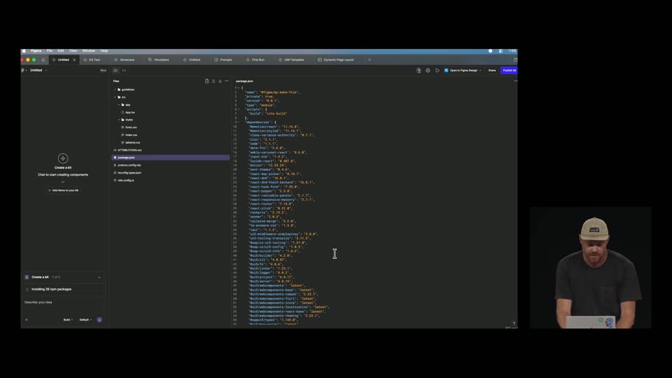 编辑器中的设计令牌 JSON 配置
