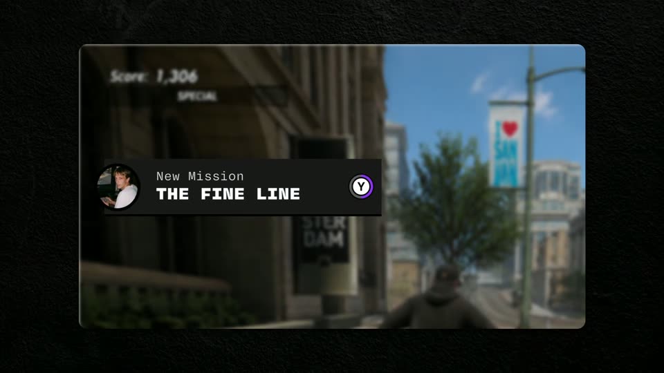 游戏内新任务提示条 THE FINE LINE