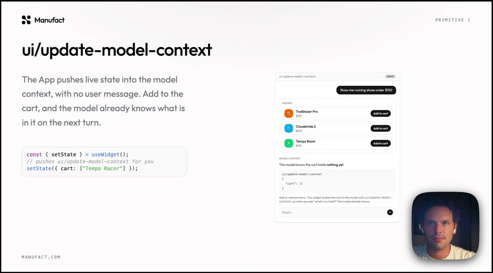 ui/update-model-context原语：应用推送状态入模型上下文