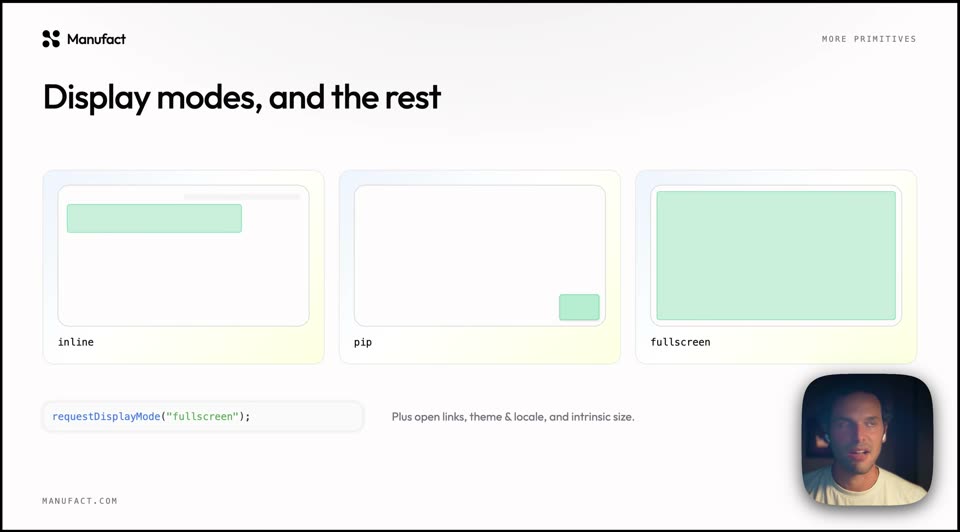 widget三种显示模式：inline/pip/fullscreen