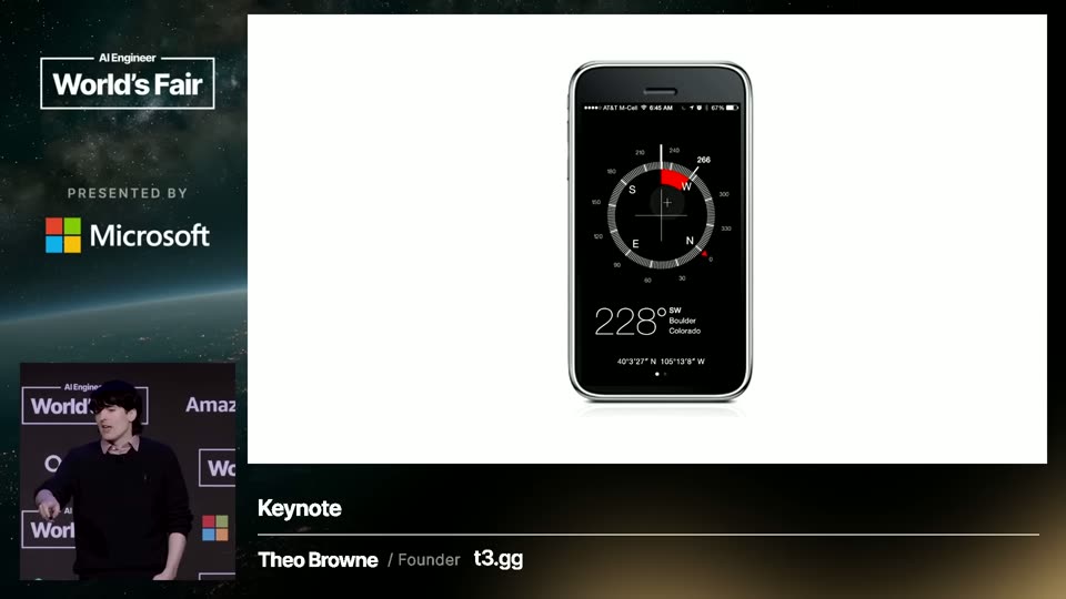 iPhone 拟物化指南针界面截图