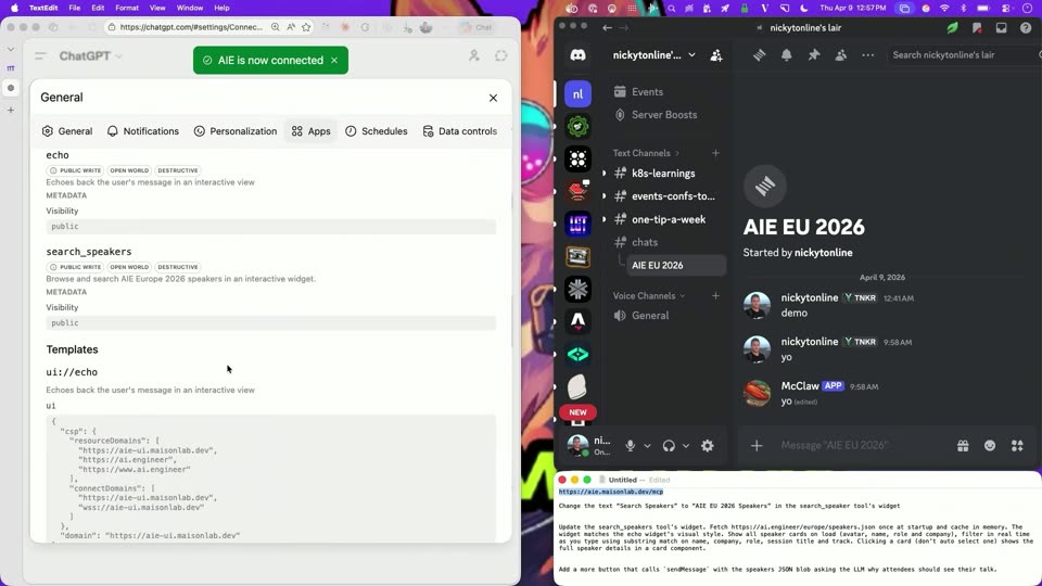 设置里 echo 与 search_speakers 工具定义