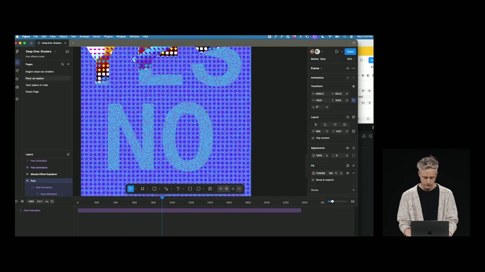 YES NO文字马赛克点阵效果